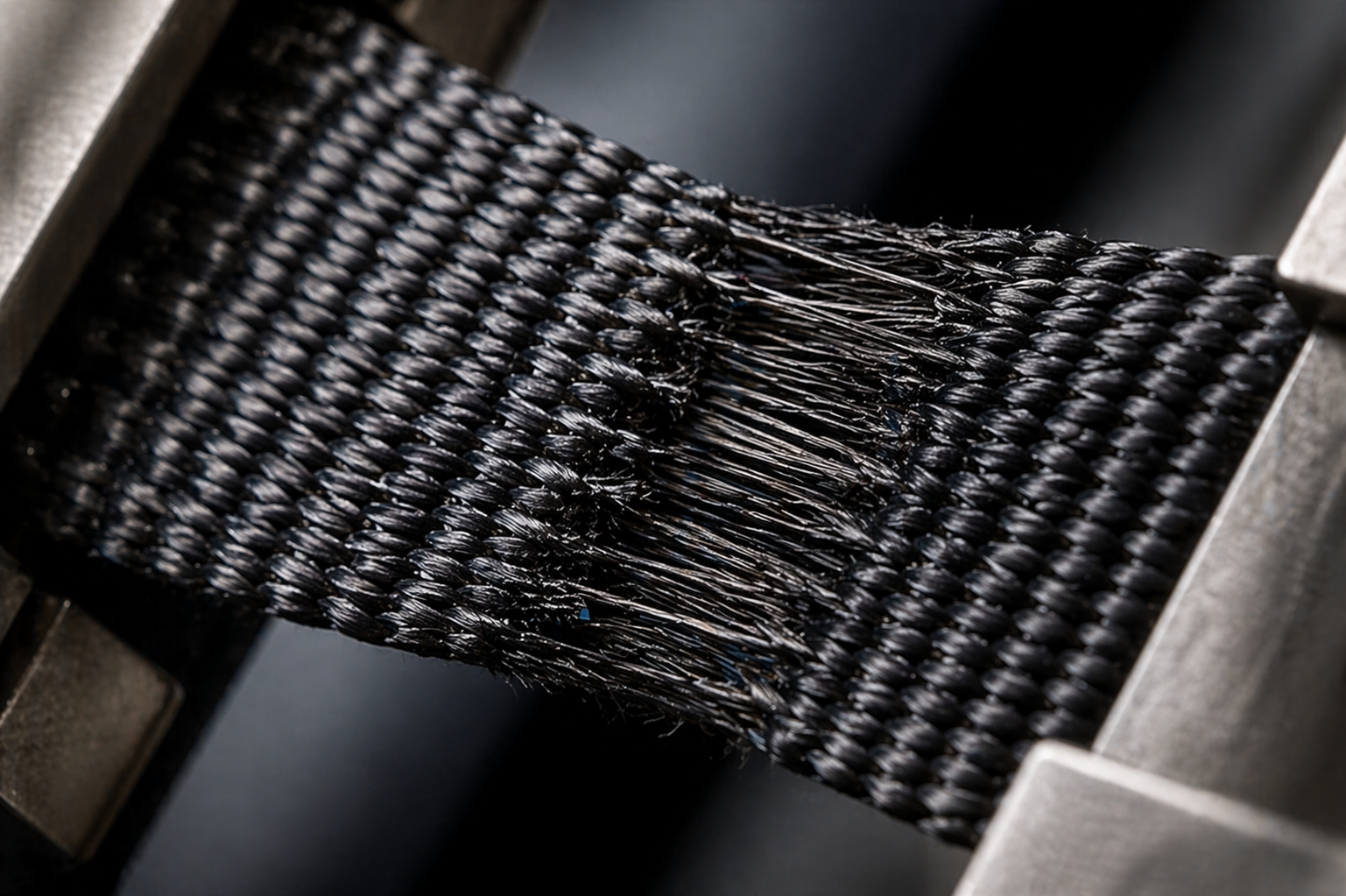 Technical Webbing Abrasion and Durability Abrasion damage to technical webbing used in a load-bearing application