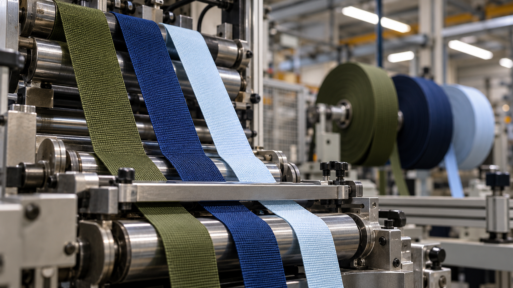 Specialist Webbing Manufacturing in the UK UK textile manufacturing of specialist webbings and narrow woven fabrics